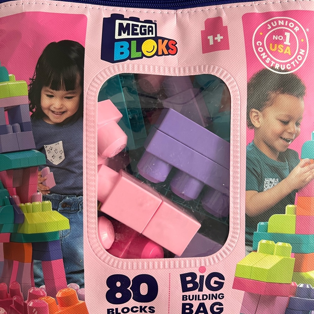 NEW Mega Bloks 80-Piece Pink and Purple Building Set